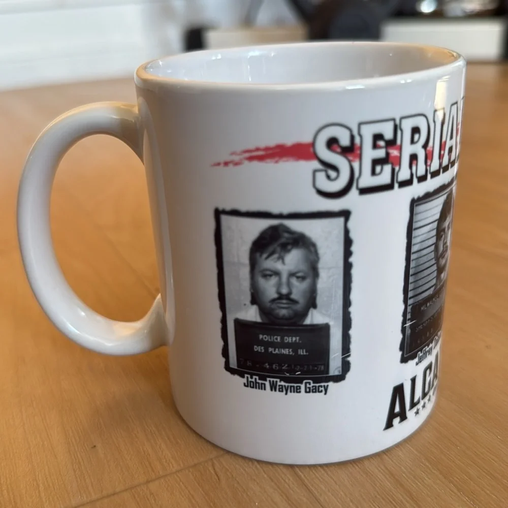 ALCATRAZ EASTS SERIAL KILLERS MUGSHOT CERAMIC COFFE MUG WHITE 10 OZ